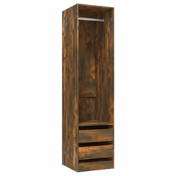 vidaXL Wardrobe Clothing Storage Hanger Clothes Cabinet Closet Engineered Wood - smoked oak