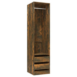 vidaXL Wardrobe Clothing Storage Hanger Clothes Cabinet Closet Engineered Wood - smoked oak