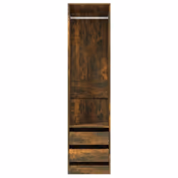 vidaXL Wardrobe Clothing Storage Hanger Clothes Cabinet Closet Engineered Wood - smoked oak