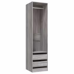 vidaXL Wardrobe Clothing Storage Hanger Clothes Cabinet Closet Engineered Wood - grey sonoma