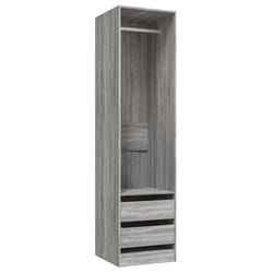 vidaXL Wardrobe Clothing Storage Hanger Clothes Cabinet Closet Engineered Wood - grey sonoma
