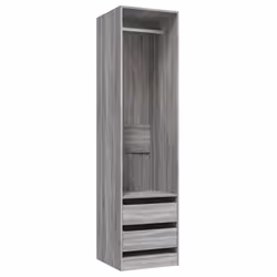 vidaXL Wardrobe Clothing Storage Hanger Clothes Cabinet Closet Engineered Wood - grey sonoma