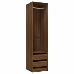 vidaXL Wardrobe Clothing Storage Hanger Clothes Cabinet Closet Engineered Wood - brown oak
