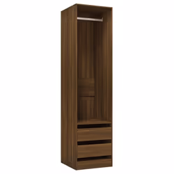 vidaXL Wardrobe Clothing Storage Hanger Clothes Cabinet Closet Engineered Wood - brown oak