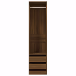 vidaXL Wardrobe Clothing Storage Hanger Clothes Cabinet Closet Engineered Wood - brown oak