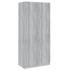 vidaXL Wardrobe Clothing Cabinet Hanger Clothes Organiser Unit Engineered Wood - grey sonoma