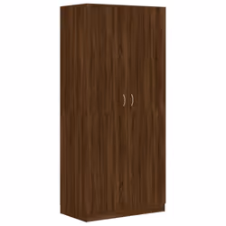 vidaXL Wardrobe Clothing Cabinet Hanger Clothes Organiser Unit Engineered Wood - brown oak