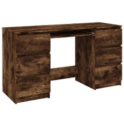 vidaXL Writing Desk Computer Table Workstation Working Desk Engineered Wood - smoked oak