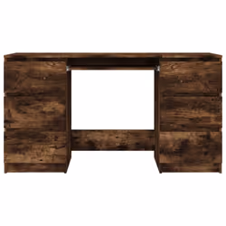 vidaXL Writing Desk Computer Table Workstation Working Desk Engineered Wood - smoked oak - Additional view 4
