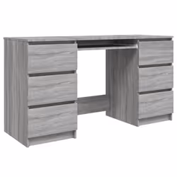 vidaXL Writing Desk Computer Table Workstation Working Desk Engineered Wood - grey sonoma