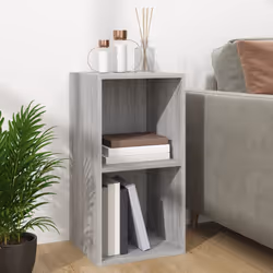 vidaXL Vinyl Storage Box Recorder Collection Cabinet Cupboard Engineered Wood - grey sonoma - Additional view 9
