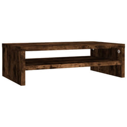 vidaXL Monitor Stand with a Storage Shelf Chipboard TV Stand Multi Colours - smoked oak