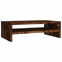vidaXL Monitor Stand with a Storage Shelf Chipboard TV Stand Multi Colours - smoked oak