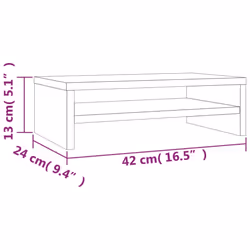 vidaXL Monitor Stand with a Storage Shelf Chipboard TV Stand Multi Colours - smoked oak - Additional view 7