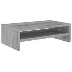 vidaXL Monitor Stand with a Storage Shelf Chipboard TV Stand Multi Colours - grey sonoma