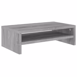 vidaXL Monitor Stand with a Storage Shelf Chipboard TV Stand Multi Colours - grey sonoma
