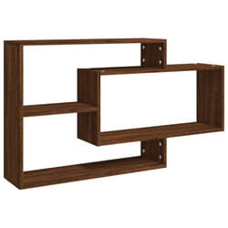 vidaXL Wall Shelves Floating Rack Display Shelf Bookshelf Engineered Wood - brown oak