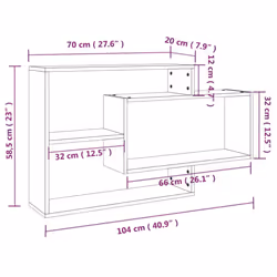 vidaXL Wall Shelves Floating Rack Display Shelf Bookshelf Engineered Wood - brown oak - Additional view 6