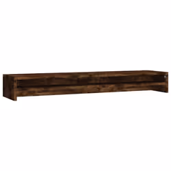 vidaXL Monitor Stand Screen Display Computer Desktop Laptop Engineered Wood - smoked oak
