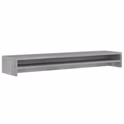 vidaXL Monitor Stand Screen Display Computer Desktop Laptop Engineered Wood - grey sonoma - Additional view 2