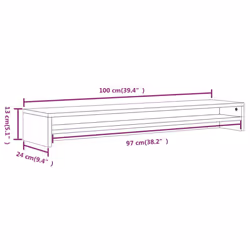 vidaXL Monitor Stand Screen Display Computer Desktop Laptop Engineered Wood - grey sonoma - Additional view 4