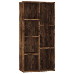 vidaXL Book Cabinet Highboard Book Rack Display Storage Shelf Engineered wood - smoked oak