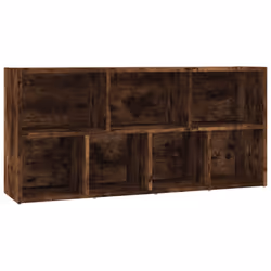 vidaXL Book Cabinet Highboard Book Rack Display Storage Shelf Engineered wood - smoked oak - Additional view 9