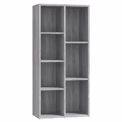 vidaXL Book Cabinet Highboard Book Rack Display Storage Shelf Engineered wood - grey sonoma