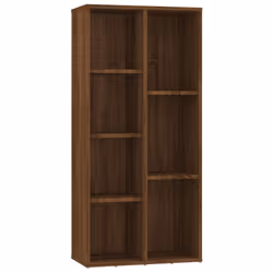 vidaXL Book Cabinet Highboard Book Rack Display Storage Shelf Engineered wood - brown oak