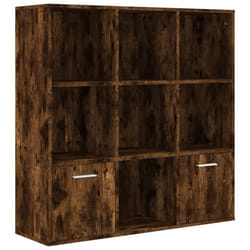 vidaXL Book Cabinet Highboard Book Rack Display Storage Shelf Engineered wood - smoked oak