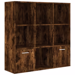 vidaXL Book Cabinet Highboard Book Rack Display Storage Shelf Engineered wood - smoked oak