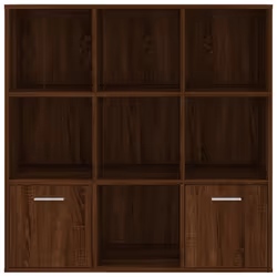 vidaXL Book Cabinet Highboard Book Rack Display Storage Shelf Engineered wood - brown oak