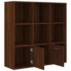 vidaXL Book Cabinet Highboard Book Rack Display Storage Shelf Engineered wood - brown oak - Additional view 6