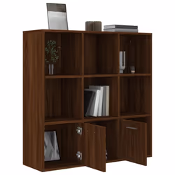 vidaXL Book Cabinet Highboard Book Rack Display Storage Shelf Engineered wood - brown oak - Additional view 8