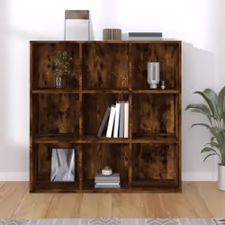 vidaXL Book Cabinet Highboard Storage Book Rack Bookshelf Engineered Wood - smoked oak - Additional view 5