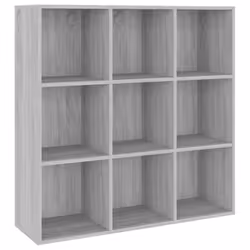 vidaXL Book Cabinet Highboard Storage Book Rack Bookshelf Engineered Wood - grey sonoma