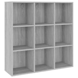 vidaXL Book Cabinet Highboard Storage Book Rack Bookshelf Engineered Wood - grey sonoma