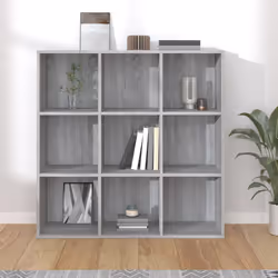 vidaXL Book Cabinet Highboard Storage Book Rack Bookshelf Engineered Wood - grey sonoma - Additional view 5