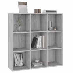 vidaXL Book Cabinet Highboard Storage Book Rack Bookshelf Engineered Wood - grey sonoma - Additional view 6
