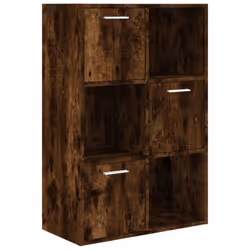 vidaXL Storage Cabinet Highboard Cupboard Bookcase Book Shelf Engineered Wood - smoked oak