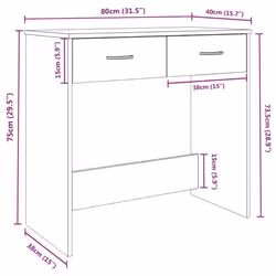 vidaXL Desk Workstation Corner Office Table Computer Desk Engineered Wood - grey sonoma - Additional view 7
