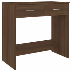 vidaXL Desk Workstation Corner Office Table Computer Desk Engineered Wood - brown oak