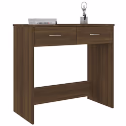 vidaXL Desk Workstation Corner Office Table Computer Desk Engineered Wood - brown oak