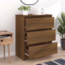vidaXL Sideboard Engineered Wood Storage Side Cabinet Furniture Multi Colours - brown oak - Additional view 6