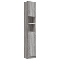 vidaXL Bathroom Cabinet Cupboard Storage Rack Washer Shelf Engineered Wood - grey sonoma