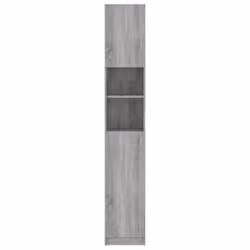 vidaXL Bathroom Cabinet Cupboard Storage Rack Washer Shelf Engineered Wood - grey sonoma - Additional view 6