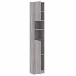 vidaXL Bathroom Cabinet Cupboard Storage Rack Washer Shelf Engineered Wood - grey sonoma - Additional view 7