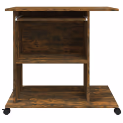 vidaXL Computer Desk Chipboard PC Laptop Table Desk Workstation Multi Colours - smoked oak - Additional view 6
