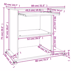 VidaXL 815545 desk - Additional view 8