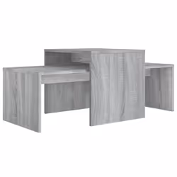 vidaXL Coffee Table Set Hallway Side Table Tea Sofa Table Engineered Wood - Grey sonoma